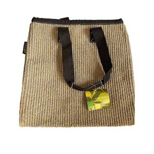 Eco-Friendly Interface Tote Bag W/ Black Straps & Textured Woven Design